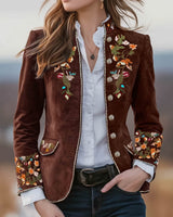 Anisaa – Elegante Jacke Mit Stehkragen in Weinrot