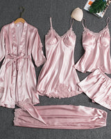 Sorelle | Fünfteiliges Loungewear-Set in eleganter Ausführung in Rosa
