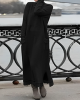 Popi | Lässiges langes Winterkleid in Schwarz