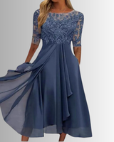 Rhonda - Elegantes Damen-Spitzenkleid in Blau