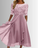 Rhonda - Elegantes Damen-Spitzenkleid in Rosa