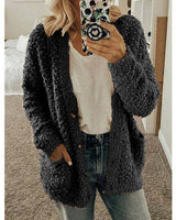 Dalavia – Langärmelige Strickjacke Mit Taschen in Schwarz