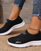 Solirae - Stützender orthopädischer Walking-Sneaker in Schwarz