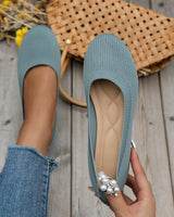 Orthopädische Damen-Ballerinas mit Komfortsohle & klassischem Design – Mia in Hellblau
