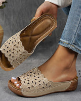 Navodya - Stylische Fisch Sandalen in Beige