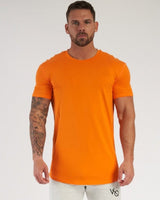 Steffen™ - Einfarbiges T-Shirt mit bequemer Passform in Orange
