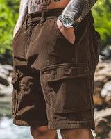 Sammy - Bequeme 3d Gewebte Shorts Mit Tasche in Braun