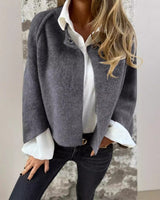 Keylah - Elegante Strick Jacke in Grau