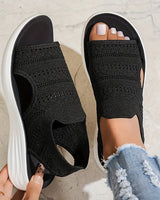 Deborish - Bequeme Orthopädische Sandalen Mit Offener Zehenpartie in Schwarz
