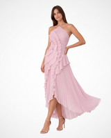 Irene | Damen Ärmelloses Halter Rückenfrei Maxikleid – Halter Maxi Rückenfrei 2026 in Rosa