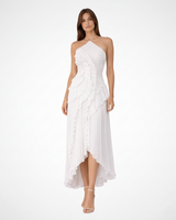 Irene | Damen Ärmelloses Halter Rückenfrei Maxikleid – Halter Maxi Rückenfrei 2026 in Weiß
