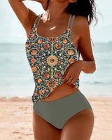 Lydia - Damen Tankini mit Muster in Grün