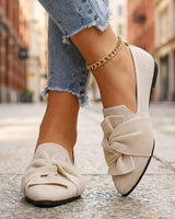 Kavira | Damen Strick-Loafers – Gestrickte Loafer Komfort in Beige
