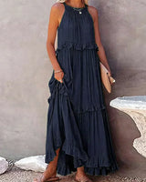 Fien | Elegantes Sommerkleid in Marineblau