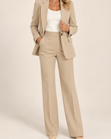 Danyela – Set Aus Blazer Und Hose Mit Geradem Bein in Beige