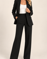 Danyela – Set Aus Blazer Und Hose Mit Geradem Bein in Schwarz