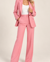 Danyela – Set Aus Blazer Und Hose Mit Geradem Bein in Rosa
