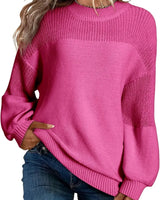 Neva - Damen-Strickpullover – Weicher Oversize-Pullover im Minimalistischen Stil in Rosa