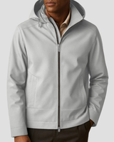 Kyran | Zip-Hoodie-Jacke in Hellgrau