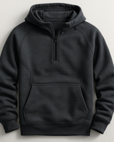 Kennet – Langarm-sweatshirt MIT Kapuze Und Viertelreißverschluss in Grau