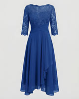 Anitta - Elegantes, bequemes und lockeres Damenkleid in Blau