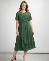 Floraine - Schickes Damenkleid in Grün