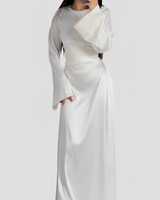 Rebecca - Lässiges langes Kleid für Damen in Weiß