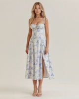 Liana - Schickes Midikleid in Blau