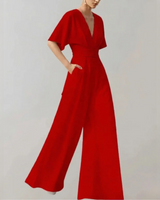 Yoko - Eleganter und trendiger Jumpsuit in Rot