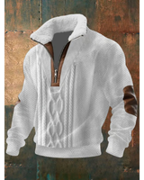 Tobias | ThermoSoft Fleecepullover mit Stehkragen in Weiß