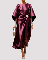 Kay - Elegantes Wickel-Midikleid in Rot