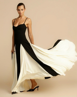 Roxanne - Elegantes langes Kleid in Schwarz
