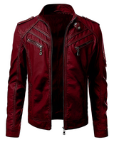 Jax | Luxuriöse Lederjacke für Herren in Rot