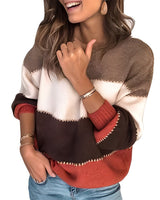 Aubrie - Gemütlicher Streifenpullover in Rot