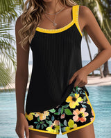 Thea | Zweiteiliges Elegantes Tankini-Set in Gelb