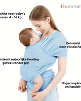 Rückenunterstützende Babytrage - CuddleWrap in Himmelblau