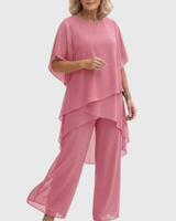 ELARA | Fließendes Palazzo Set für eleganten Komfort und Stil in Sanftes Rosa