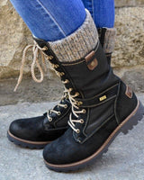 Stilvolle Hohe Damen Winterstiefel - Nora in Schwarz
