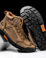 St. Moritz Leder High Top Schuhe in Sandsturm Braun
