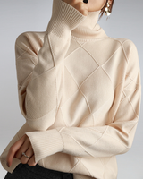 Camille - Eleganter Rollkragenpullover in Beige