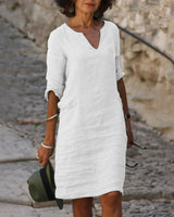 Abagail | Damen Modisches Kleid | Sommer in Weiß