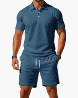 Chamikara - Elegantes Polo Set in Blau