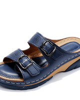 Risel - gepolsterte orthopädische Sandalen in Marineblau