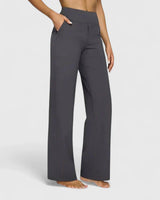 Nadine | Damen Weite Lounge-Hose mit Stretchbund in Grau