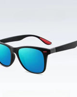 LuxFrame - Premium Sonnenbrille Mit Eckigem Rahmen in Meerblau