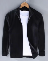 Nikolet | KnitZauber Strickjacke mit Reißverschluss in Black
