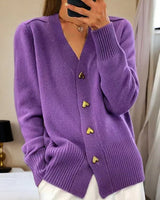 Indine - Strickjacke für Frauen in Violett