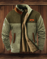 Outdoor Fleece Jacke | Warm Gefüttert | Weiche Struktur | Ideal für Abenteuer in Grün