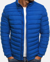 Herren Stehkragen Übergangsjacke in Blau
