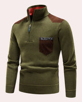 Vigo - Stylischer Pullover mit Reißverschluss für Männer in Grün
